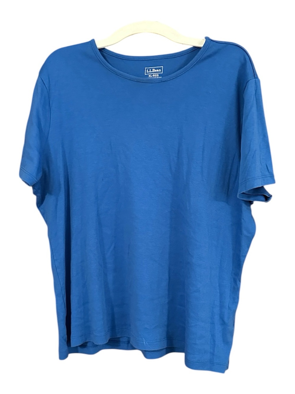 L.L.Bean Women’s Blue Supima Cotton Short Sleeve Tee XL EUC Soft Casual Basic